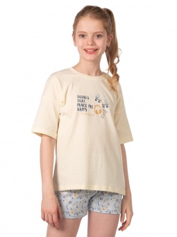 К-кт дет GKS 142-027 (футболка/шорты), с принтом, набивное полотно