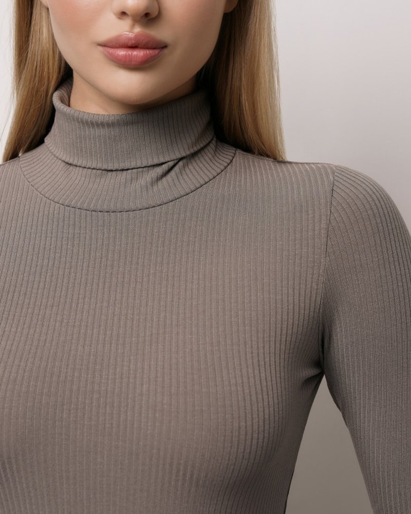 OXO-3735 Боди жен. мод. 3 ЧЗ TENDER RIB водолазка лапша 95% вискоза 5% эл; 260 г/м2