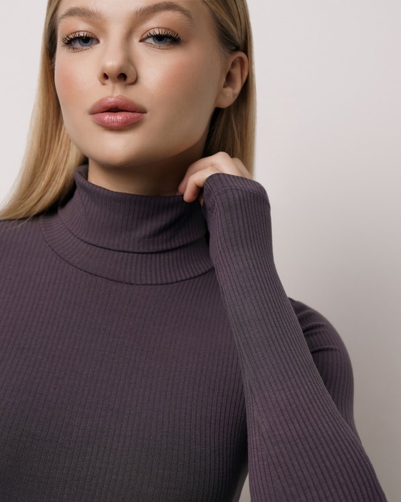 OXO-3741 Боди жен. мод. 3 ЧЗ TENDER RIB водолазка лапша 95% вискоза 5% эл; 260 г/м2